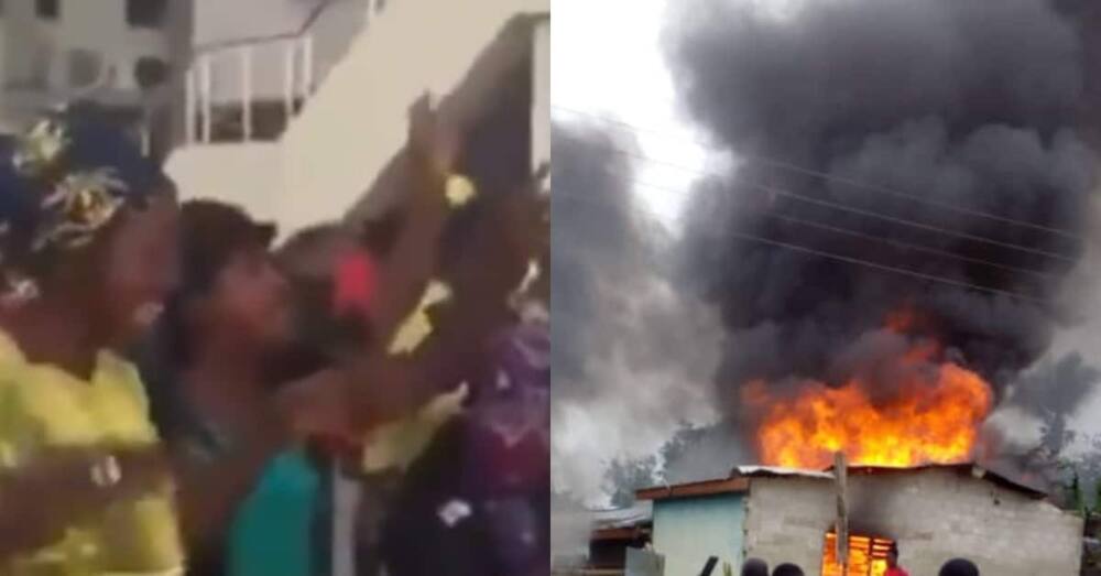 Video of prayer warriors blowing tongues over burning building heats up reactions