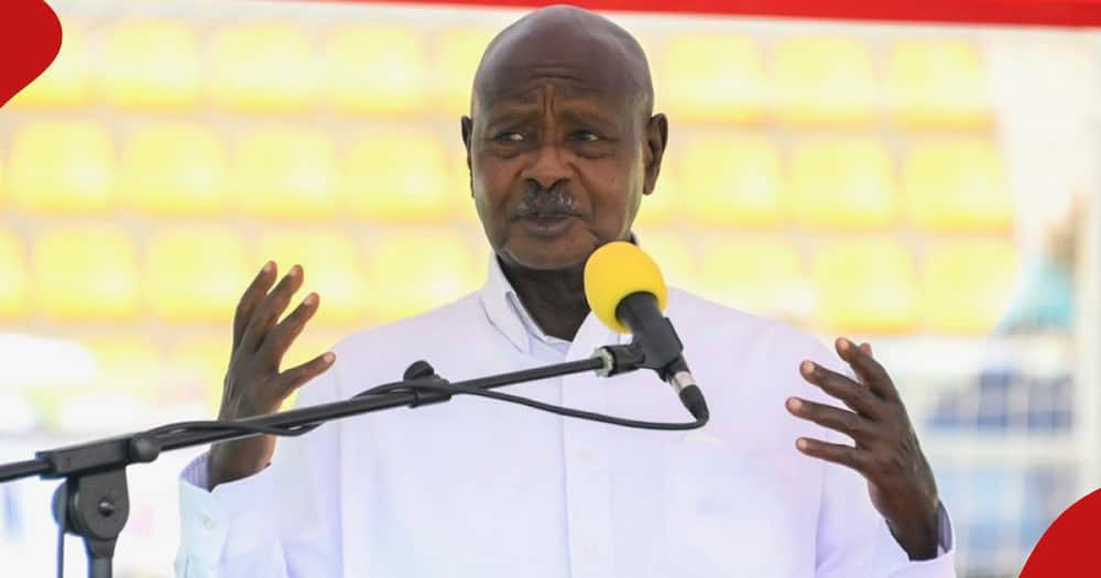 President Yoweri Museveni speaks at a past event.