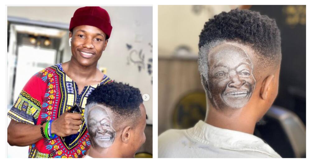 The creative barber is located in Mombasa.