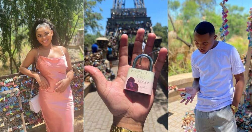 love, in love couple, little paris, love locks. hartbeespoort