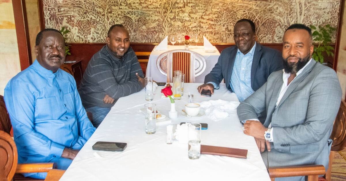 Raila Odinga Enjoys Lunch With Hassan Joho, Junet Mohammed After Long ...