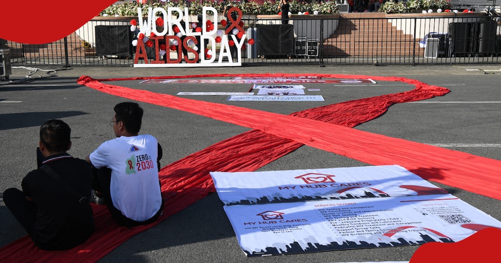 People mark the World AIDS Day celebrations in Philippines.