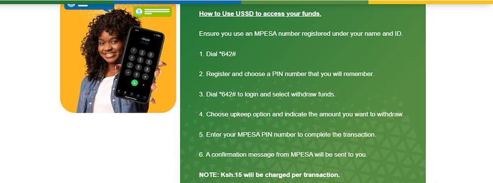 Steps on how to withdraw money from SurePay to your M-Pesa Wallet using HELB USSD