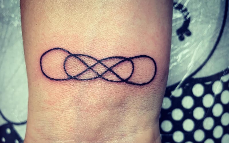 Infinity tattoo with two names  31 Tattoo Designs for a business in  Australia