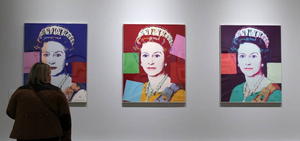 Andy Warhol used the queen's image for a series of technicolour silkscreens in 1985