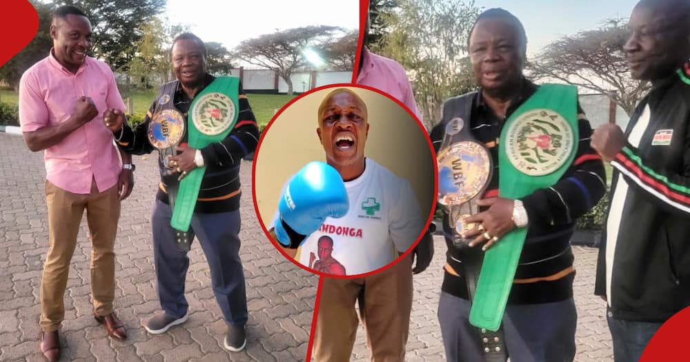 Atwoli hosts boxer Daniel Wanyonyi at his Ildamat home