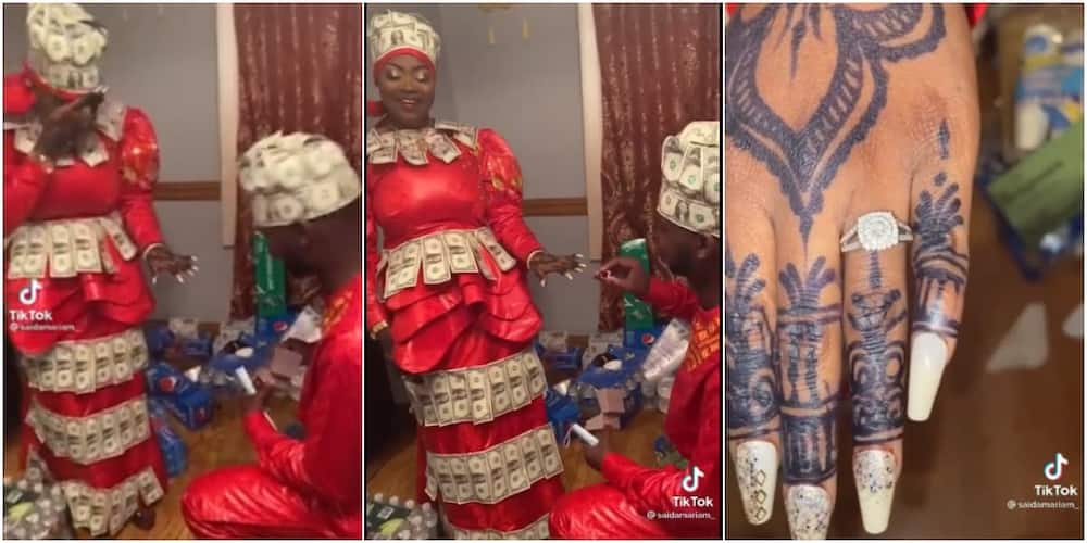 Man proposes to Girlfriend in Grand Style as They are Both Dressed in Dollar Bills Attires, Many React