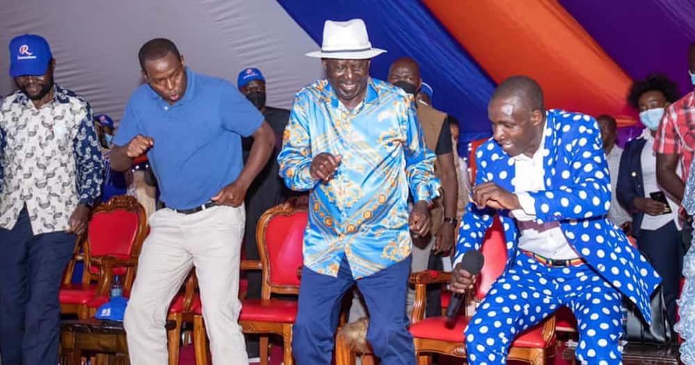 Raila Odinga Excited after Dance With Embarambamba.