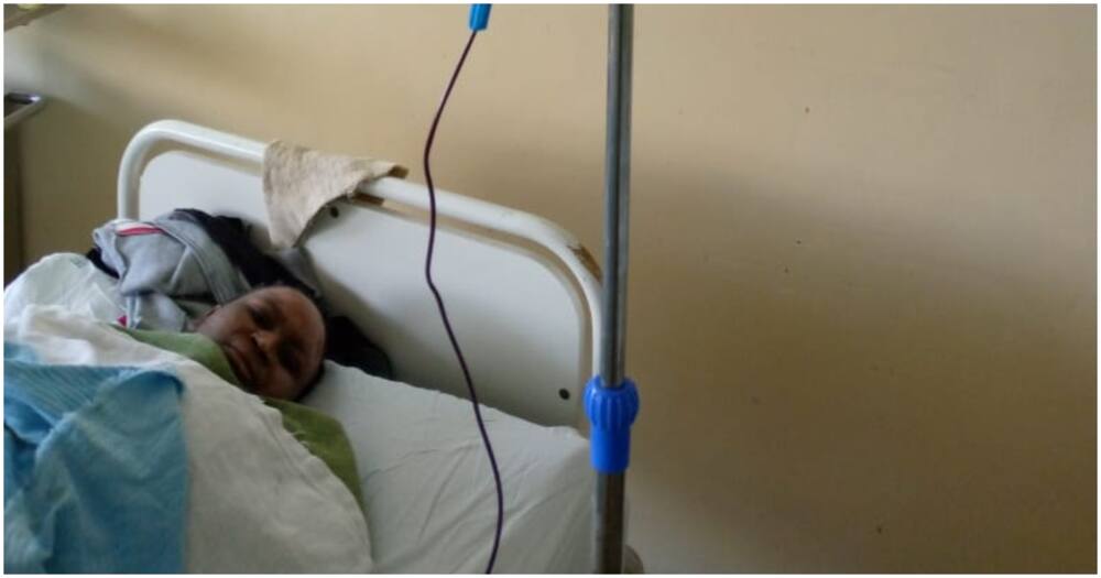Jospeh Omondi's wife in hospital.
