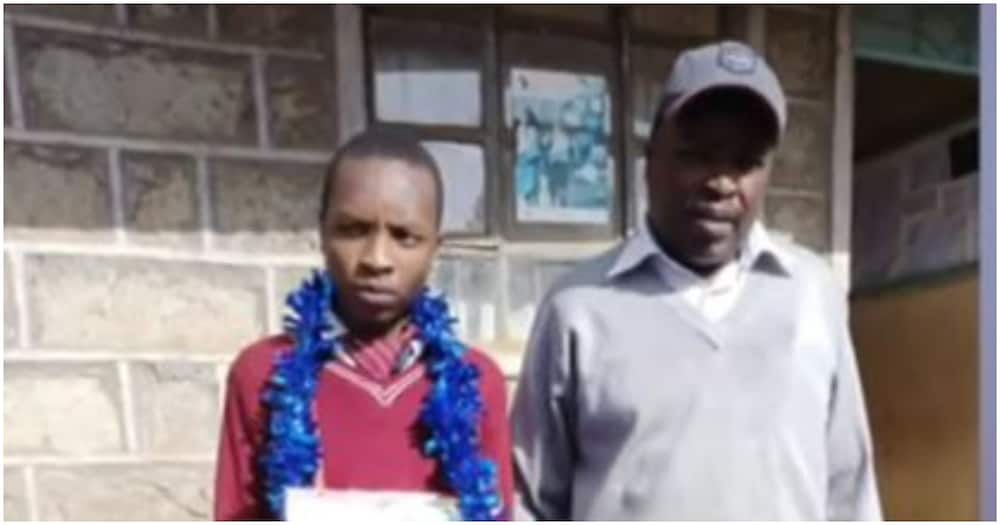 Moses Kihara and his son Francis Mwangi. Photo: Citizen TV.
