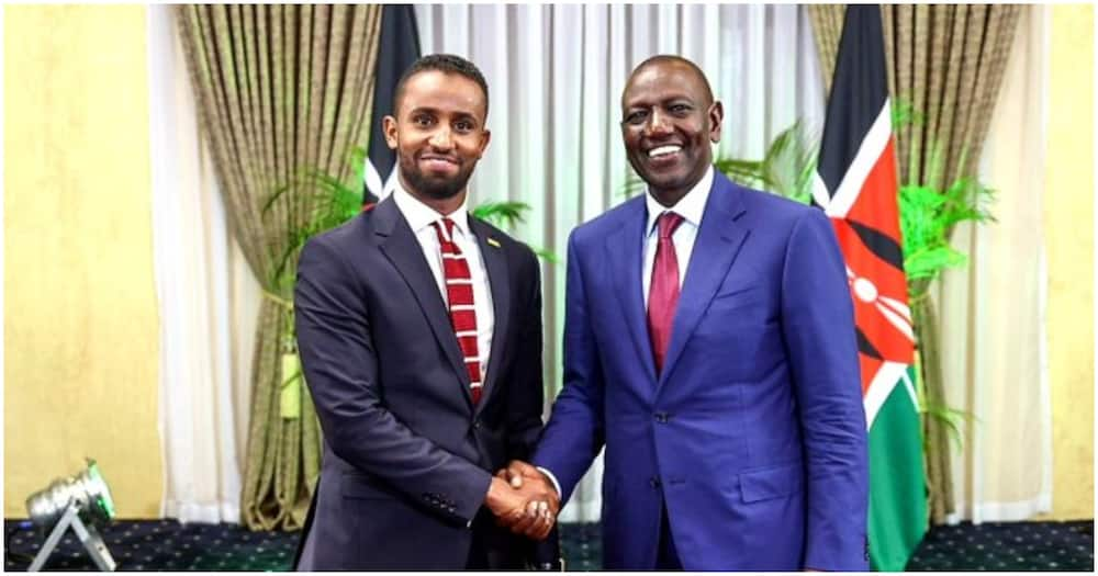 Ayub Abdikadir with William Ruto. Photo: Ayub Abdikadir.