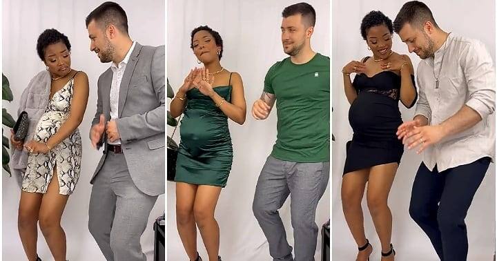 White man, beautiful black lover, dancing.