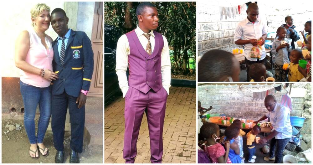 Needy man, Charles Njoroge, helped by actor ninja's mzungu wife through school expresses gratitude.