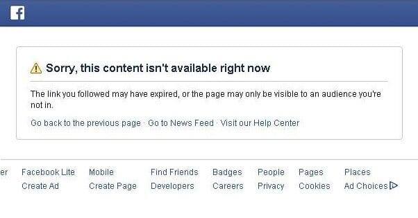 How to fix this content isn't available right now error on Facebook ...