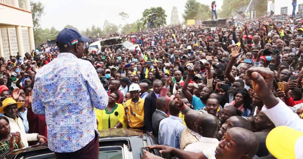 Nandi governor Stephen Sang had a rough time addressing the rally.