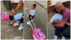 Emotional Moment Of Father And Daughter's Bonding At School Melts Hearts, She Flings Bag In Video