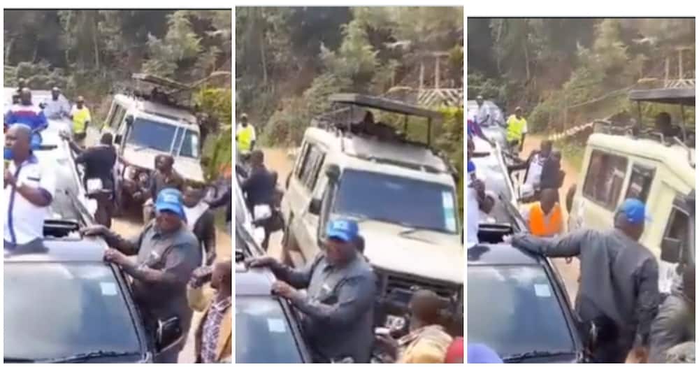 Nyamira: Reckless Driver Plows Into Crowd Listening to Politician, Knocks Down Disabled Man