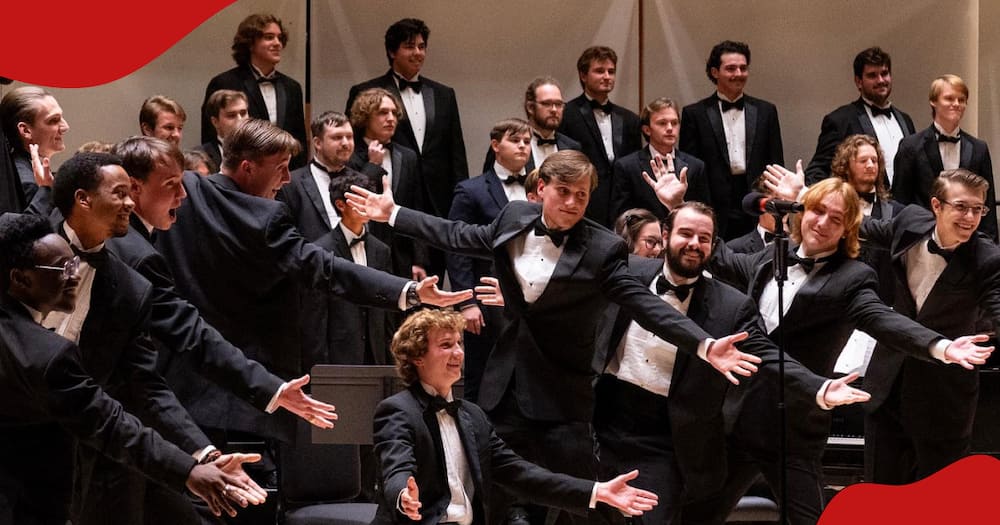 Baylor University Men's Choir during a performance.