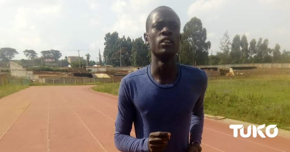 Viral running student Dennis Cheruiyot. Photo: Dennis Lubanga.