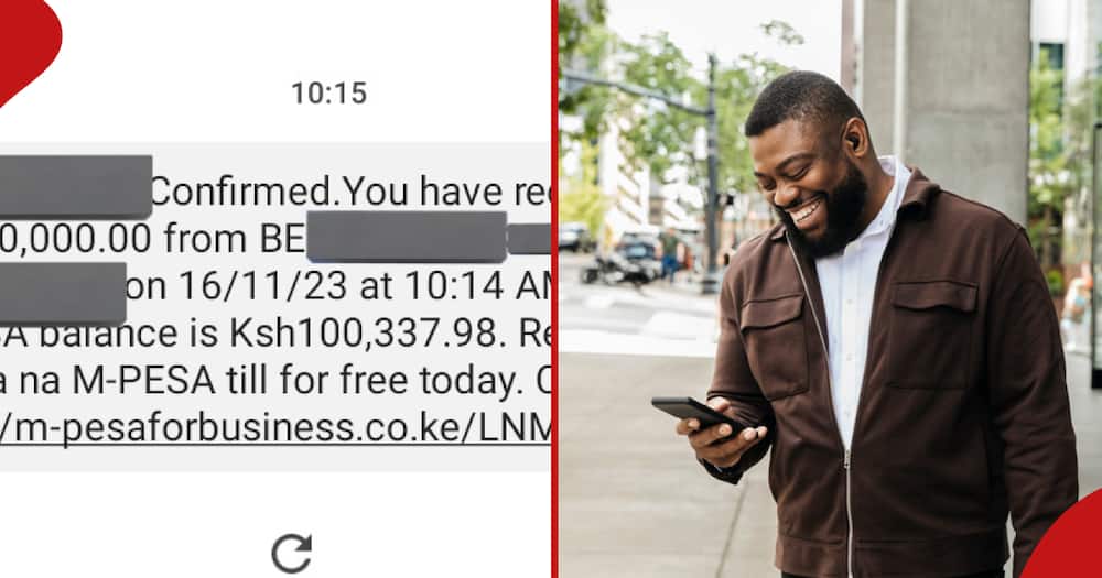 Kenyan man shares M-Pesa messages.