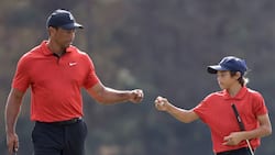 Tiger Woods Returns to Golf Months After Accident, Son Charlie Steals the Show
