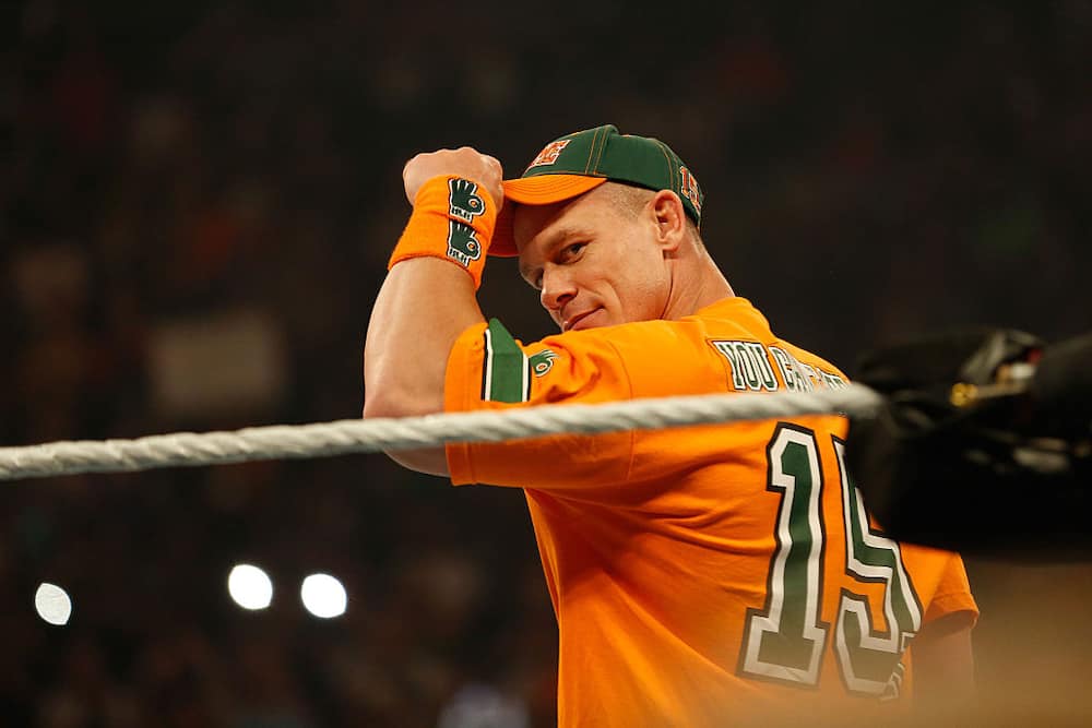 John Cena enters the ring at the WWE SummerSlam 2015 at Barclays Center of Brooklyn on August 23, 2015 in New York City. Photo: Getty Images.