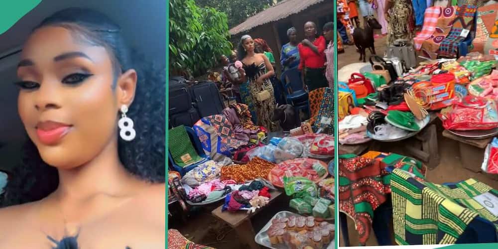 Lady shows off bride price