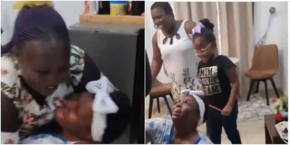 A Nigerian woman was so happy when her daughter arrived from the United States after ten years