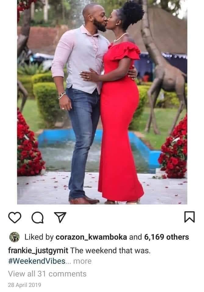 Netizens spot Corazon's reaction on intimate photos of Frankie, Maureen Waititu before breakup