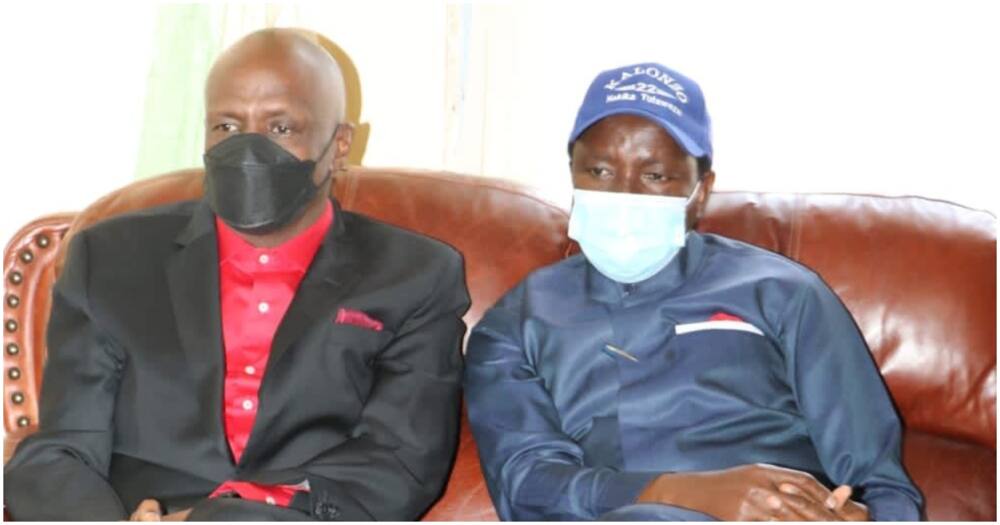 Kalonzo Musyoka (r) and Gideon Moi. Photo: Kalonzo Musyoka.