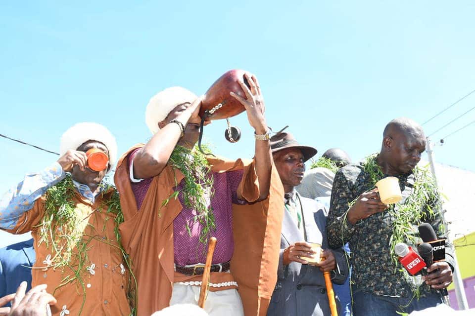 Kikuyu, Kalenjin elders exchange mursik gourds to strengthen communities' bond