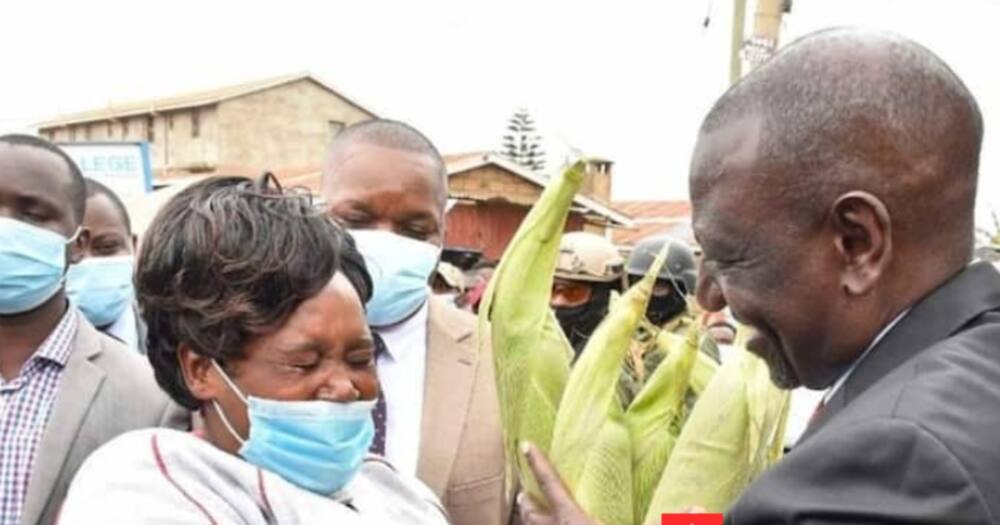 The Machakos woman sold green maize to Ruto in June this year.