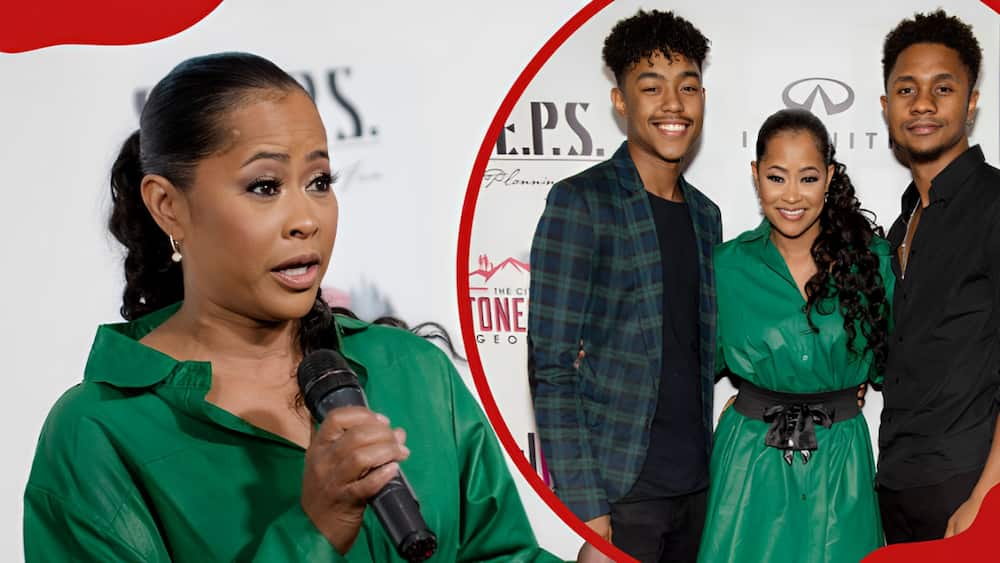 Lisa Wu and her sons attend the 2019 New Birth International Film and Music Festival