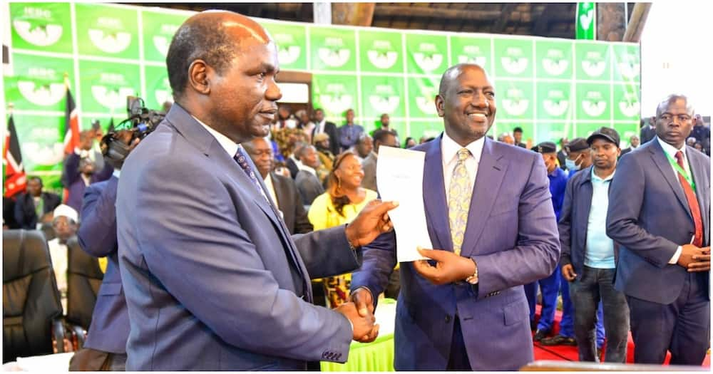 Wafula Chebukati and William Ruto.