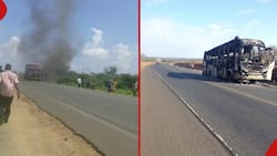 Bus with 20 Passengers on Board Catches Fire Near Tsavo National Park