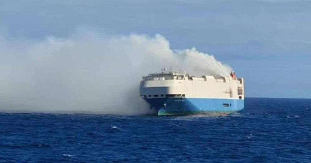 The ship's crew were evacuated.