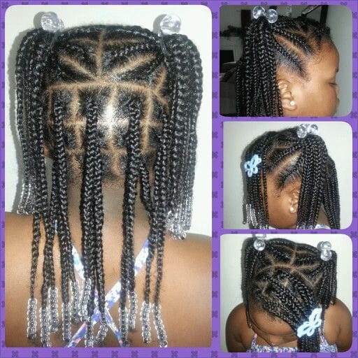 Braids & Beads  Braided Hairstyle ▸ Kids Natural Hair 