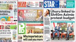 Magazeti ya Kenya Julai 17: Serikali Yadai Uhuru Kenyatta Alifadhili Maandamano ya Azimio kwa Kima cha KSh 40m