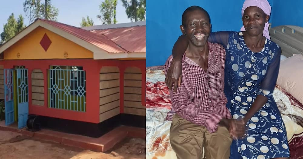 Murang'a: Joy as Poor Couple Who Haven't Slept on Bed in 18 Years Receive Permanent House from Well-wishers