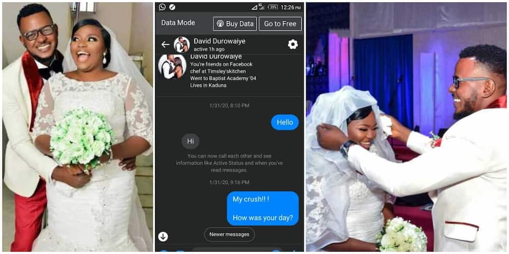 Joy as a bold lady slides into her crush's DM on Facebook and marries him 6 months later.