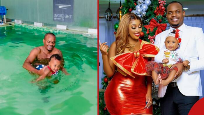 Amber Ray's Lover Rapudo All Smiles as Daughter Africanah Shows Swimming Skills: "Kasichana Kerevu"
