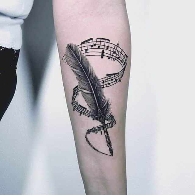 hailmarytattoos:music-and-roses-rose-music-thigh