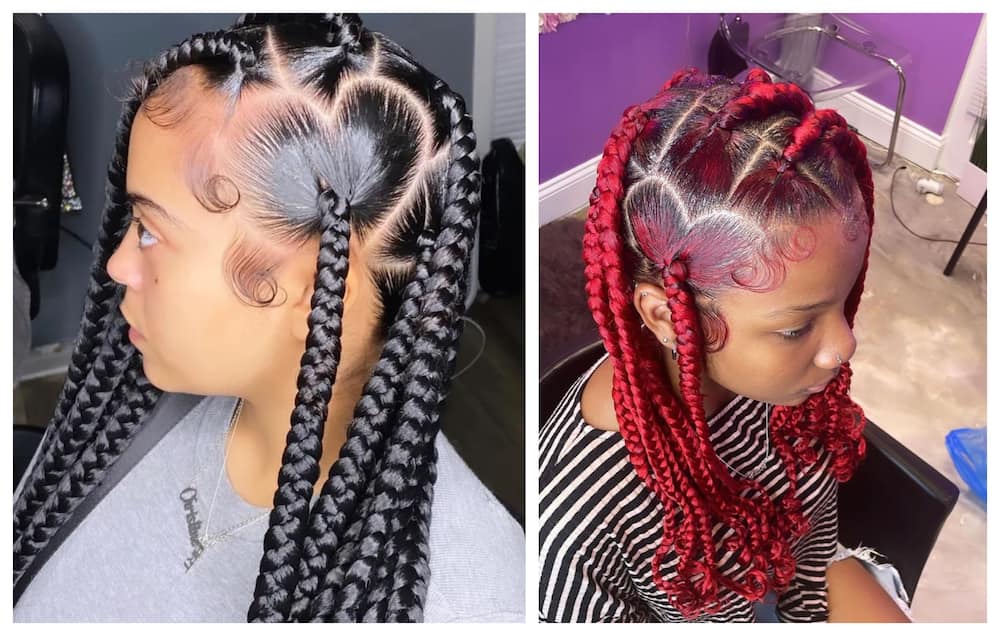 20 cutest knotless braids with heart hairstyle trends for 2022 