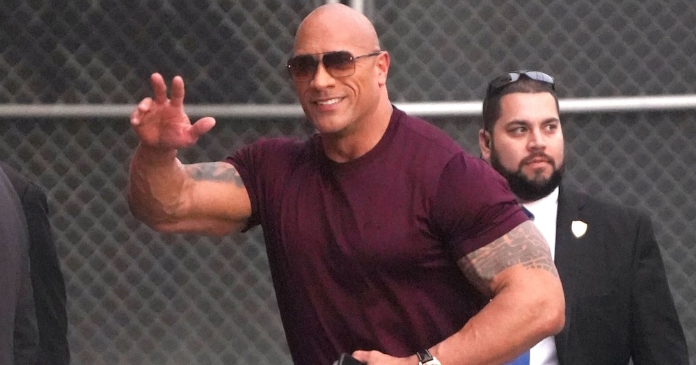 Actor The Rock featured in Red Notice film.