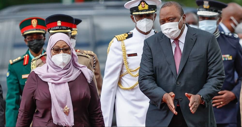 Uhuru Ignores Ruto Once Again as Suluhu Arrives in Kenya for First State Visit