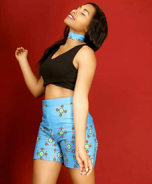 High-waist Ankara shorts and tops for ladies