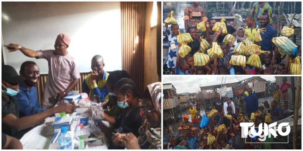 Man surprises 50 families in slum with food items and medical support