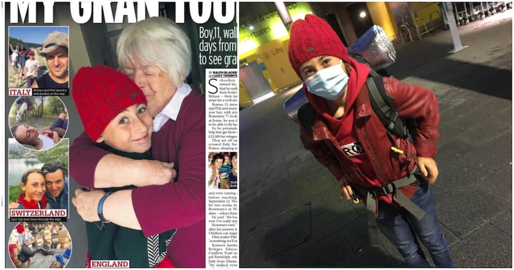 Romeo Cox and his grandmother.