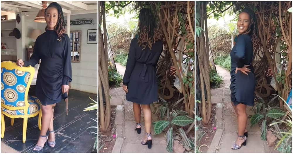 Lilian Nganga Steps Out in Beautiful Black Dress, Heels as She