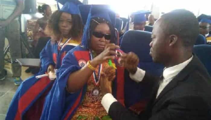 Meet Slyvia Abena Peprah the dead and blind who graduated with First Class at UEW